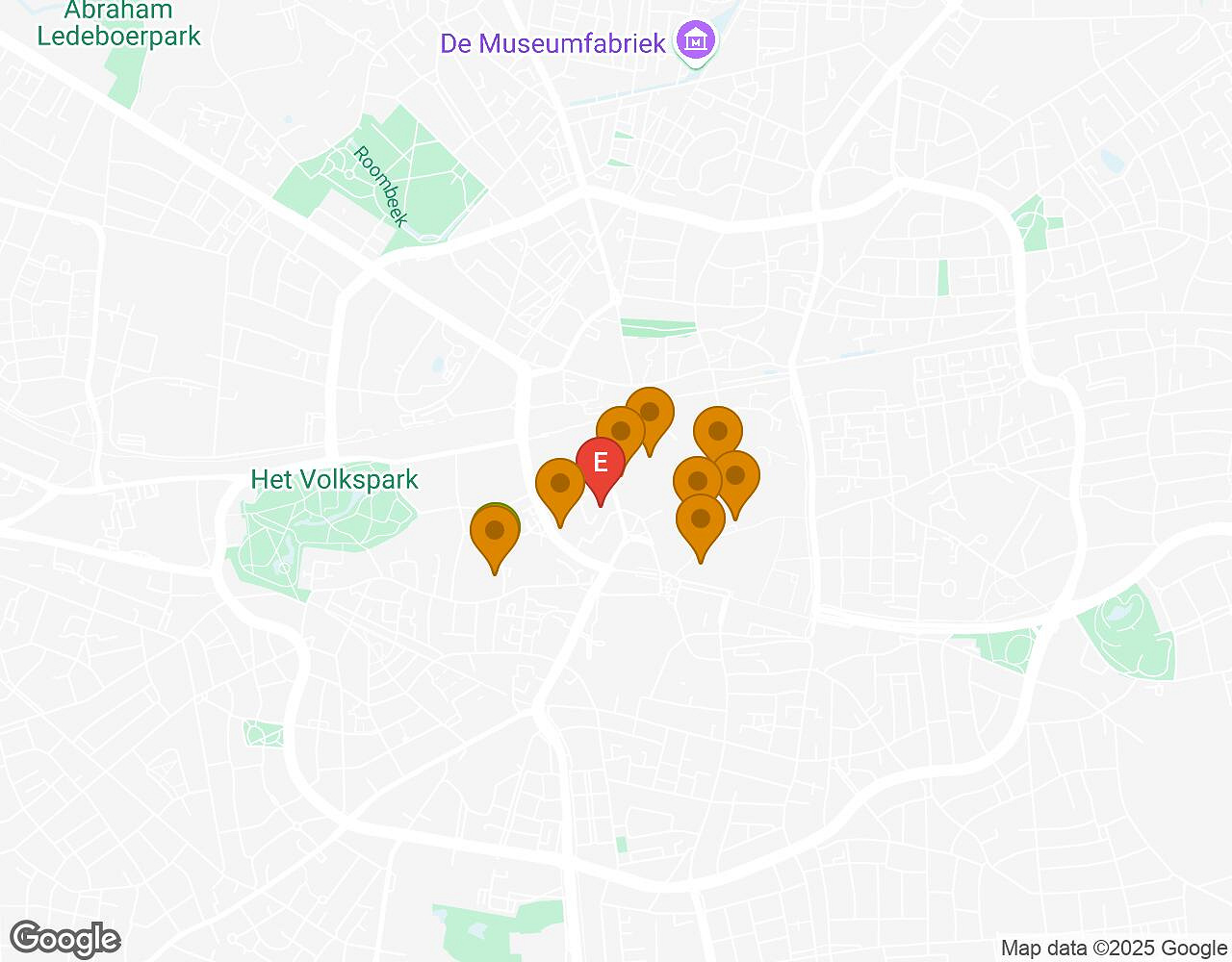Interactive map for The Walter Case ENSCHEDE showing start point, end point and points of interest
