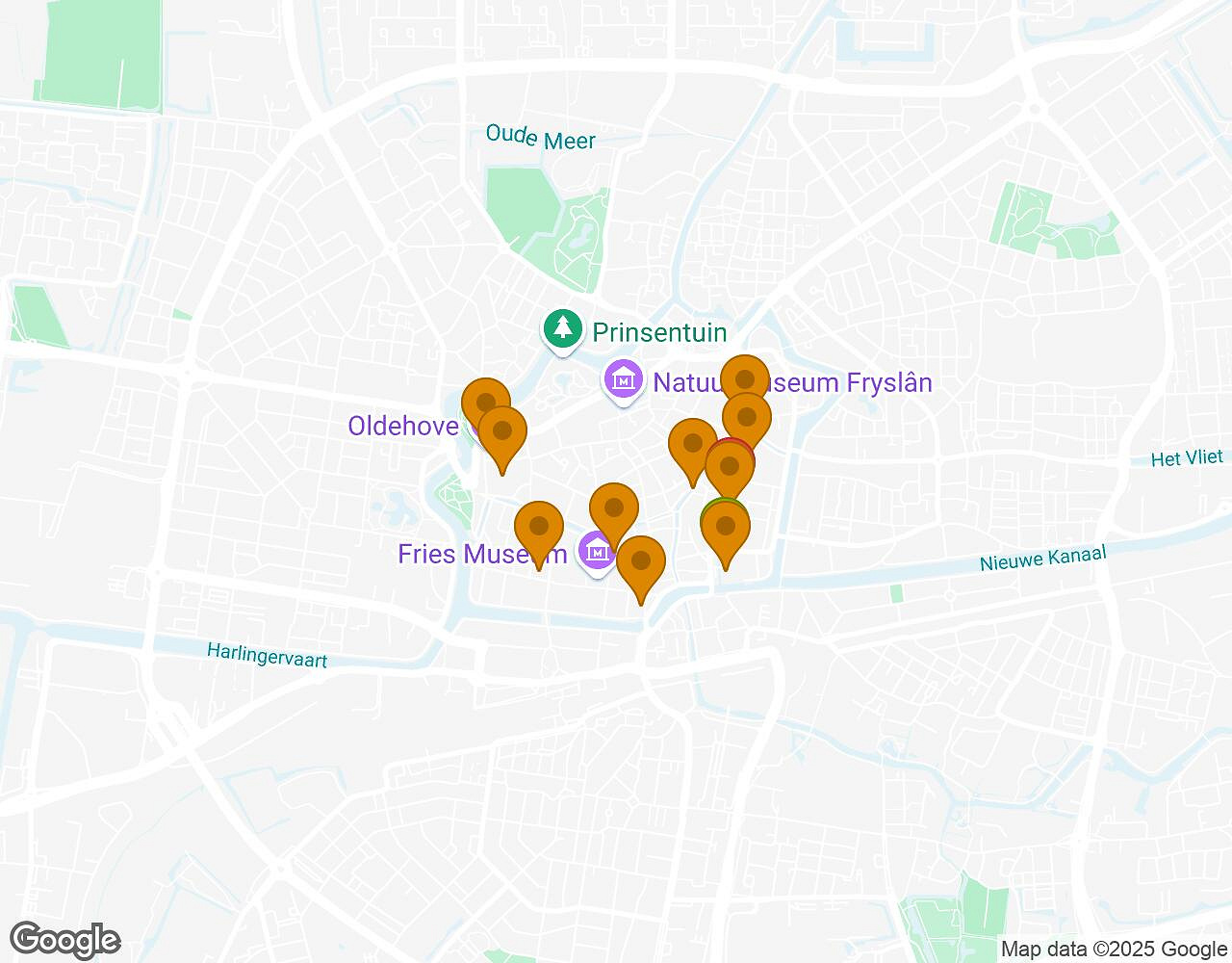 Interactive map for The Walter Case LEEUWARDEN showing start point, end point and points of interest