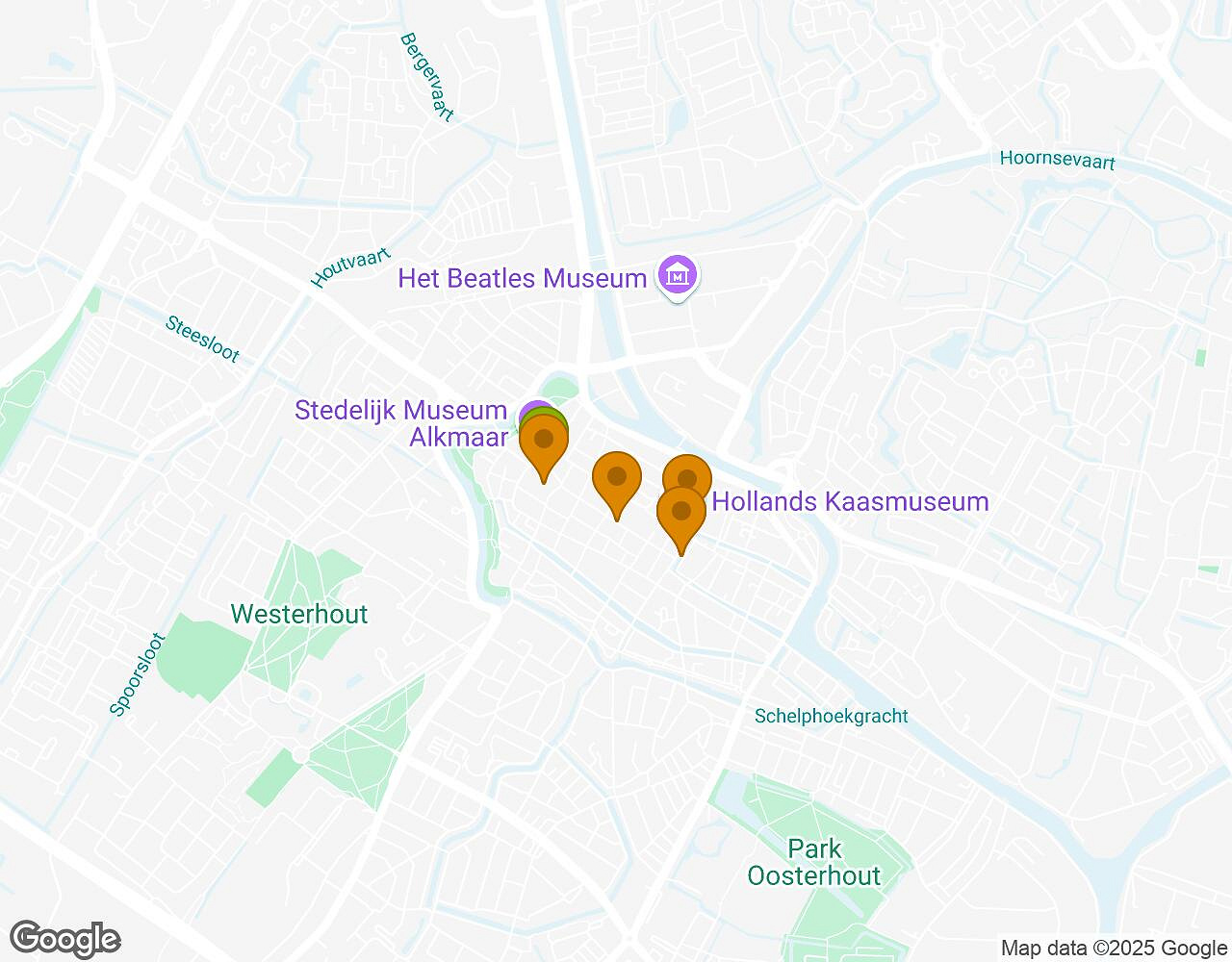 Interactive map for Crazytopia ALKMAAR showing start point, end point and points of interest