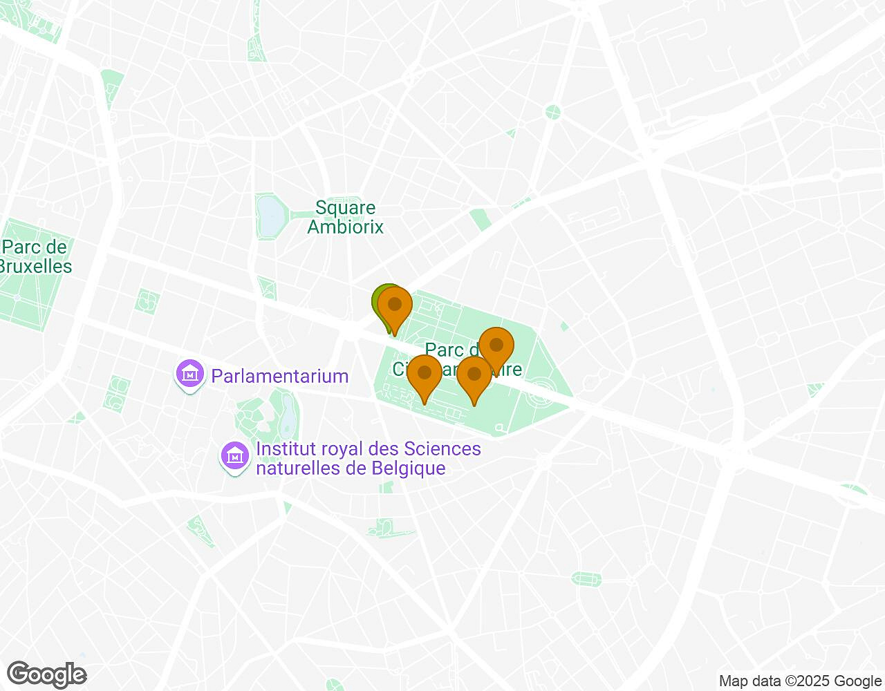 Interactive map for Peter Pan BRUSSELS showing start point, end point and points of interest