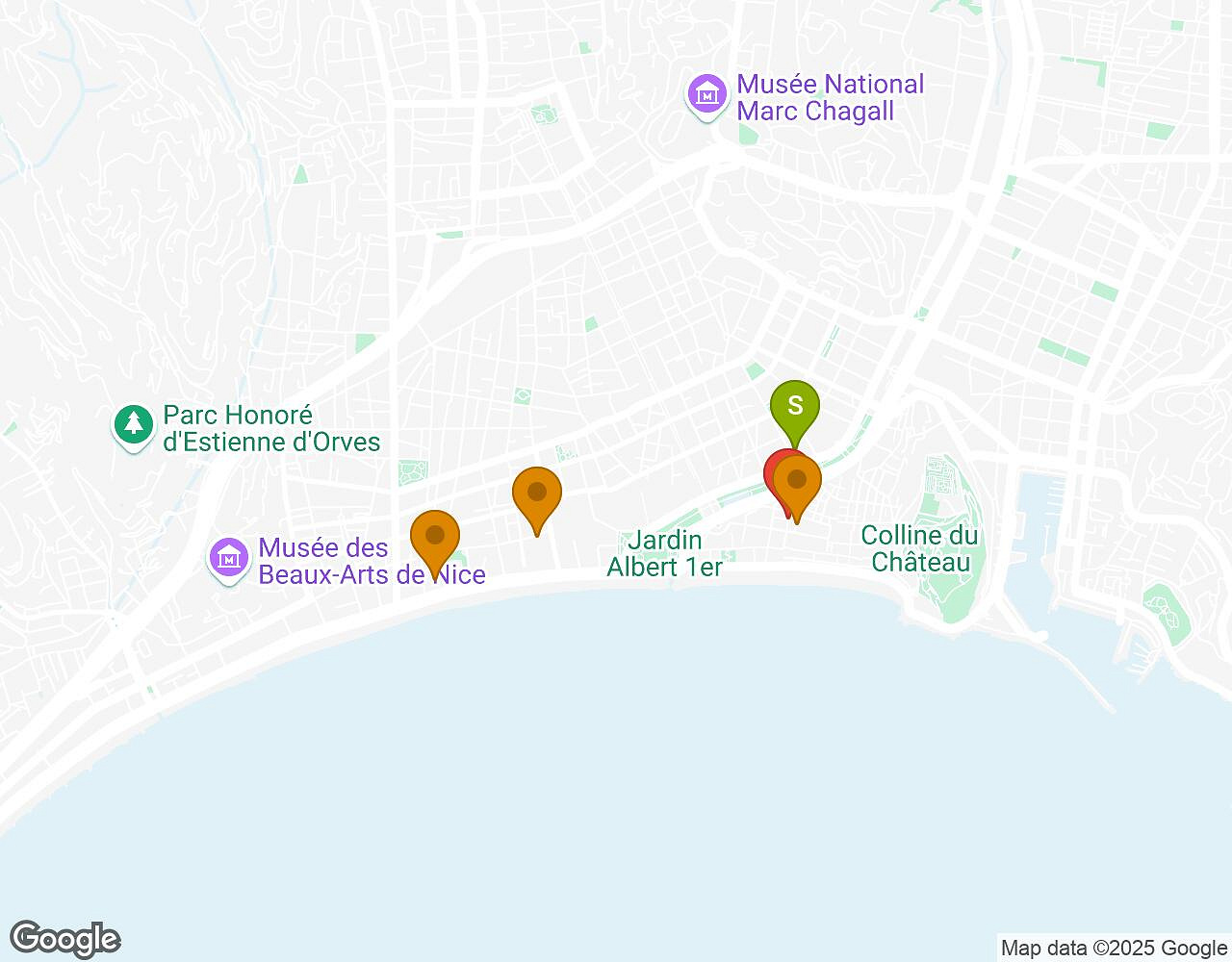 Interactive map for The Walter Case NICE showing start point, end point and points of interest