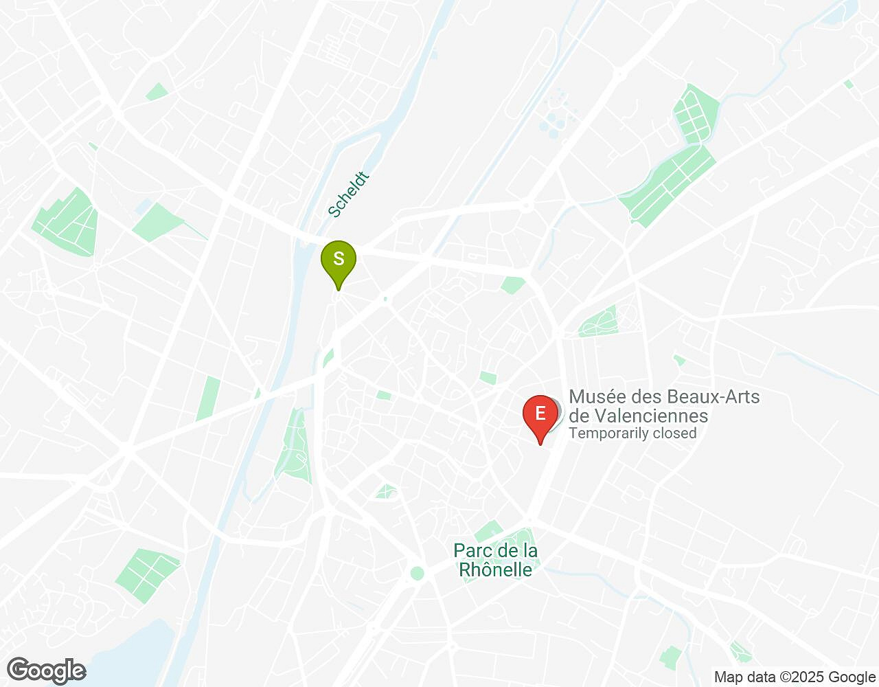 Interactive map for The Alchemist VALENCIENNES showing start point, end point and points of interest